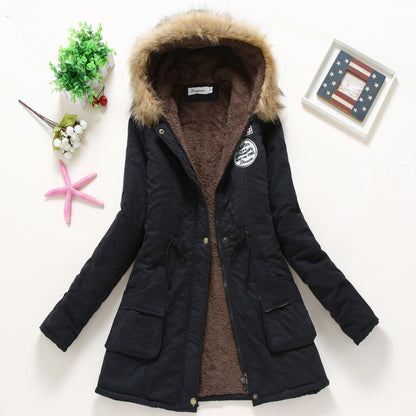 High Quality Casual Long Sleeve Cotton Women Winter Outwear Coats