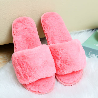 Autumn Winter Soft Plush Comfortable Touch Home Slipper For Women