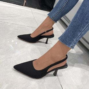 Elegant Pure Colors Pointed Women Pumps Shoes