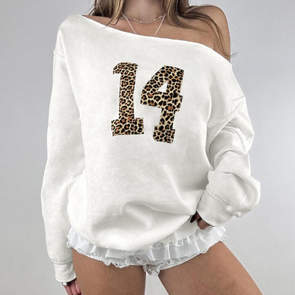 Leopard Print Digital Sweater for Women – Loose Pullover, Cute Street & Winter Outfit