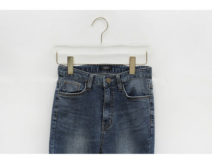 Four Buttons Down Closure Women Skinny Pencil Jeans