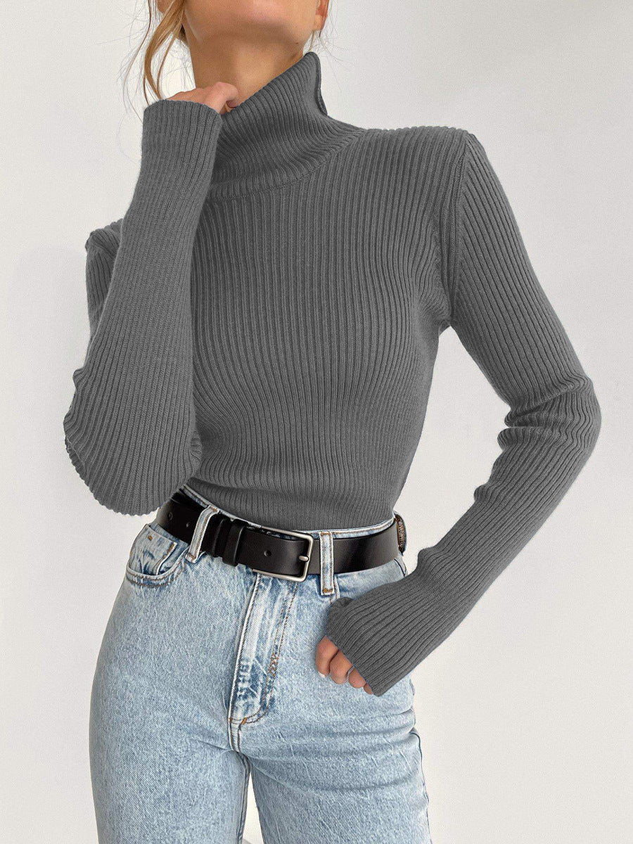 Womens Slim Fit Turtleneck Tight Sweater