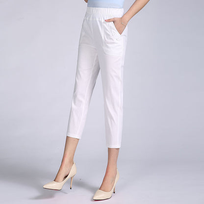 Spring Style Drawstring Skinny Women Ankle Pants