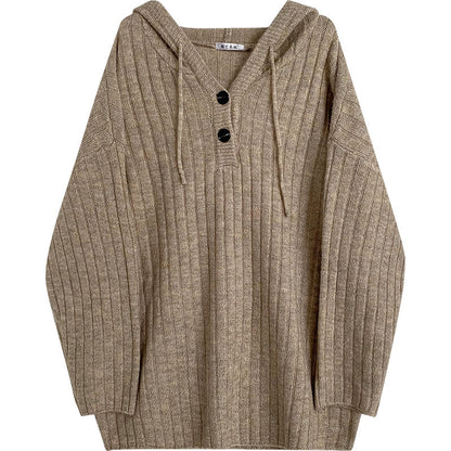 Hooded Rope Pullover – Cozy & Comfy Loose-Fit Style