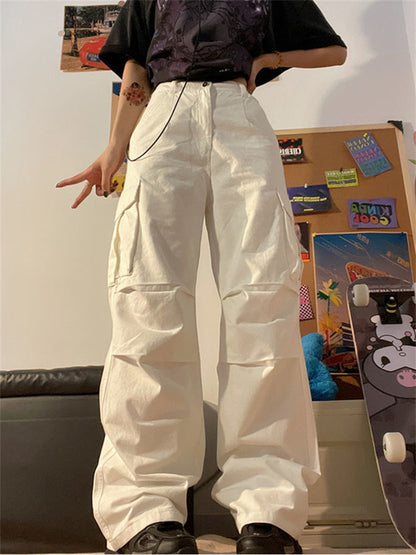 New Womens Casual High Waist Jogger Cargo Pants