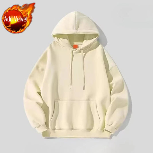 Full Cotton Soft Plain Colors Warm Hoodies