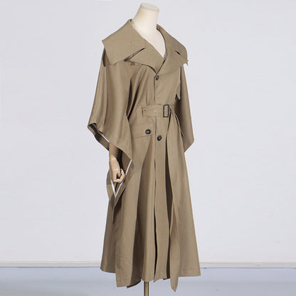 Flowing Cape-Style Trench Coat – Trench Coats Women Outfit Classy & Chic Fall Outfits
