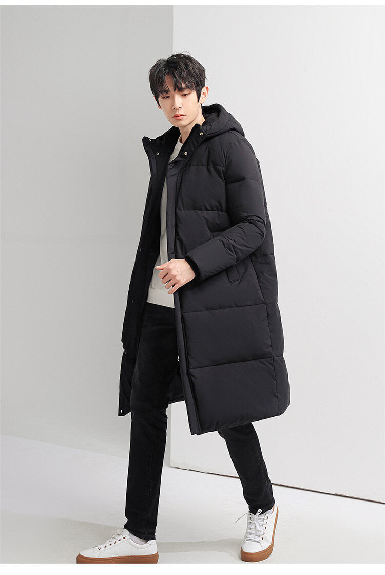 Womens Winter Style Windproof Mid Length Cotton Coat Parka