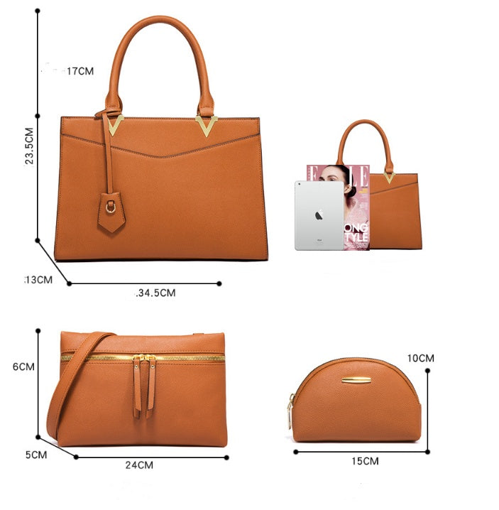 Large Capacity Four-Piece Handbag Set European Style 2025 Trend