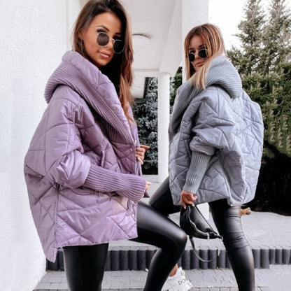 Large Lapel Cotton-Padded Jacket – Coats for Women Winter & Street Style Outfits
