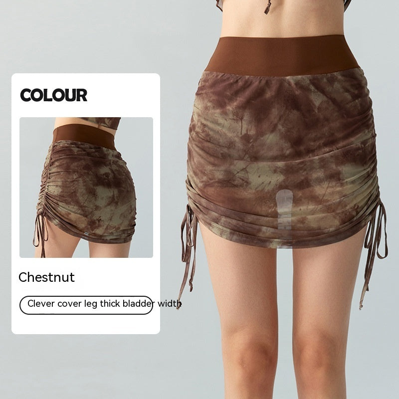 Skirts Tie Dye Mesh Yoga Skirt Activewear Trend