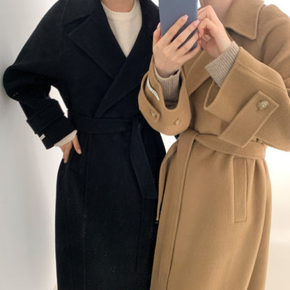 Lapel Woolen Coat – Coats Outfits Women & Chic Commuting Style