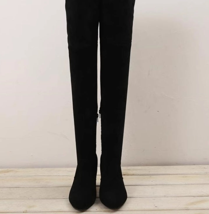 Synthetic Leather Long Over The Knee High Boots