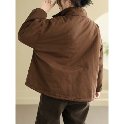 Womens Multi Side Pockets Plus Size Winter Coats