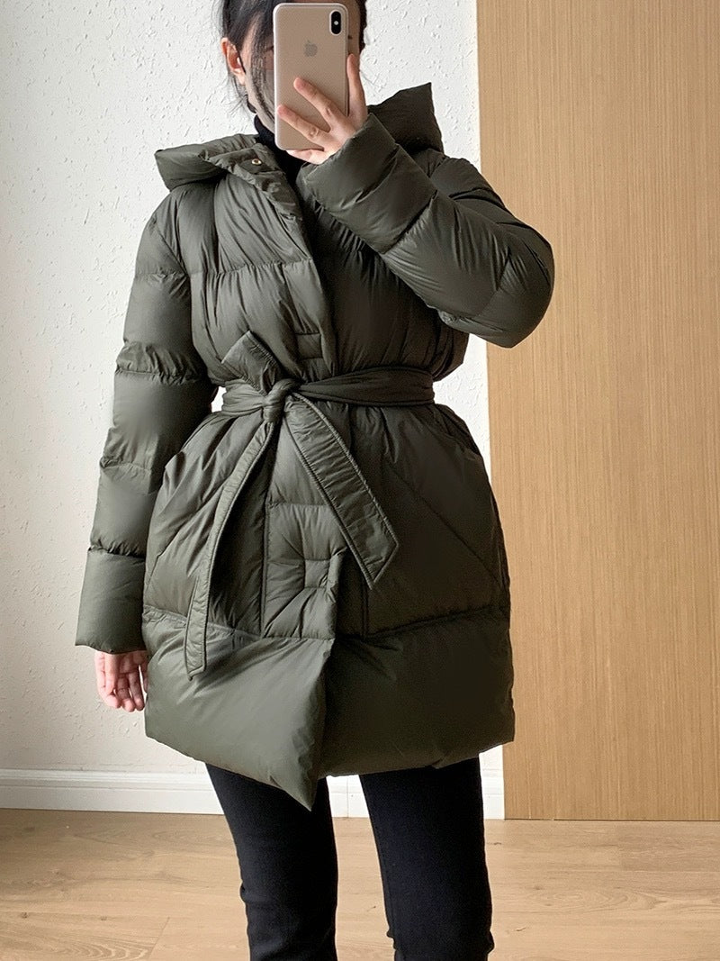 New Winter Fashion Hooded Floral Warm Parka