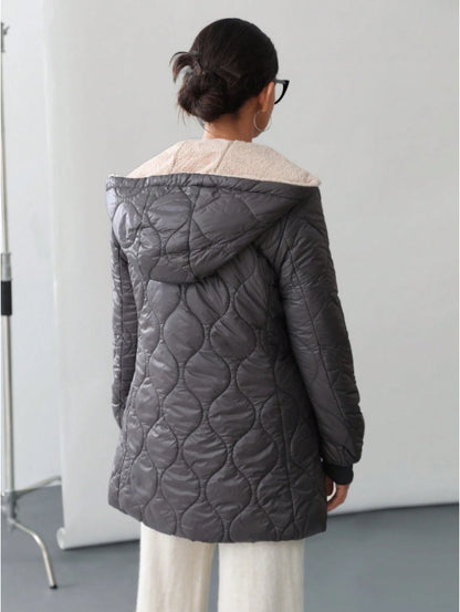 Casual Quilted Loose Hooded Padded Coat – Puffer Jackets for Women Winter & Cozy Outfits