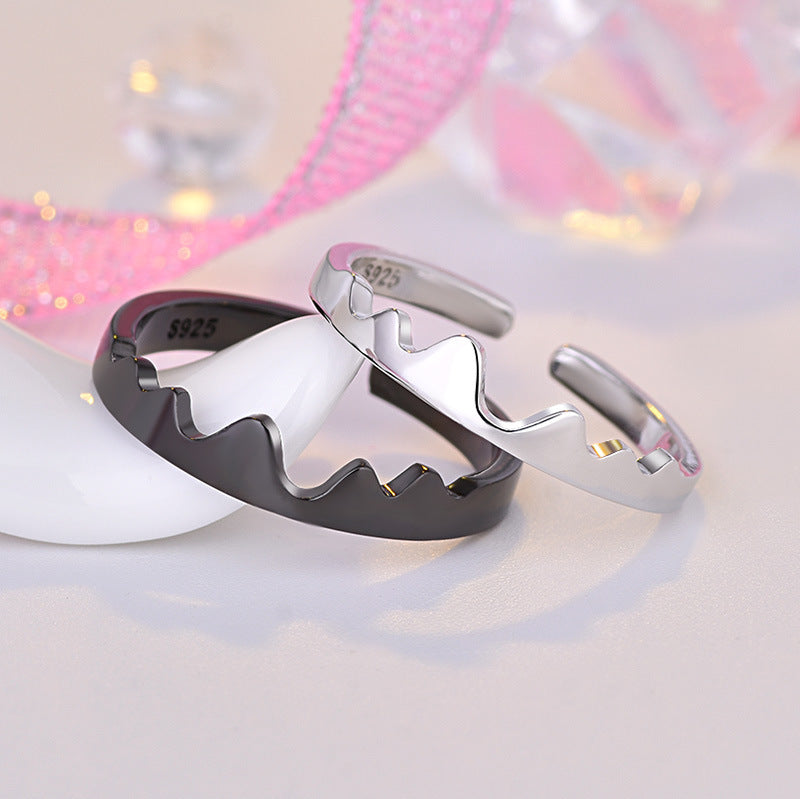 Matching Wave Design Couple Rings – Adjustable Copper Bands, Minimalist His & Hers Jewelry