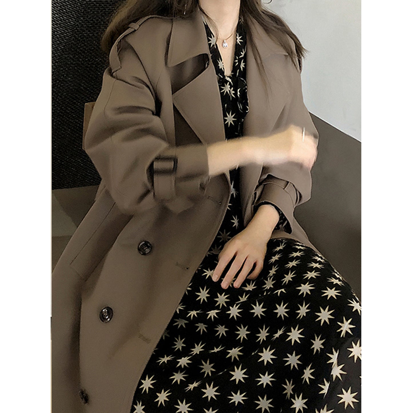 ElegantTrench Korean-Style Coat – Trench Coats Women Outfit Classy & Chic Spring Autumn Outfits