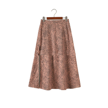 Spring Summer Floral Print A Line Maxi Skirt Bright Color Pleated Cotton Long Skirt For Women