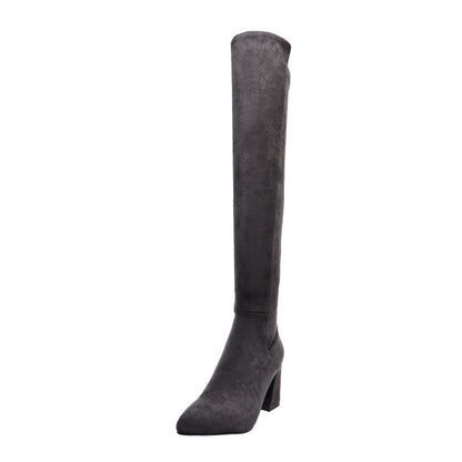 Winter Slip On Over The Knee Boots Fashionable Comfortable