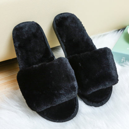 Autumn Winter Soft Plush Comfortable Touch Home Slipper For Women