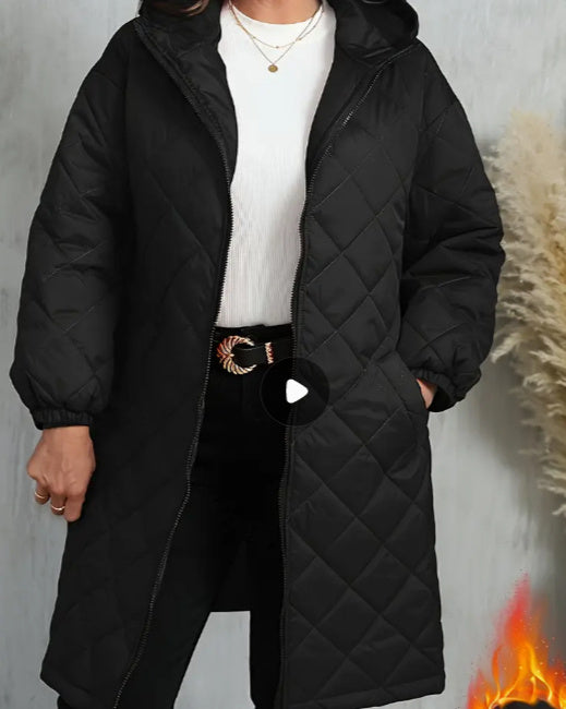 Elegant Hooded Zipper Cotton Puffer Jackets – Coats for Women Casual & Winter Outfits