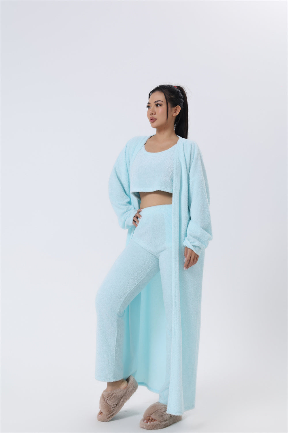 Pastel 3-Piece Loungewear Outfit Set | Cozy Winter Style 2025