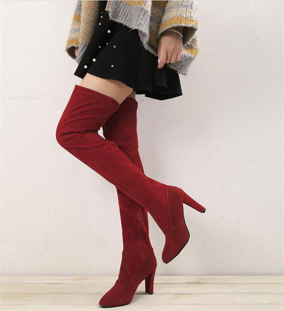 Synthetic Leather Long Over The Knee High Boots