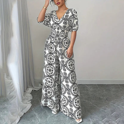 Summer Streetwear Style Casual Wide Leg Jumpsuits Overall