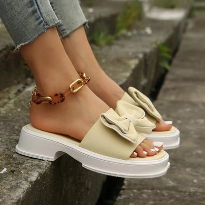 Soft Touch Flat Platform Women Designer Slippers