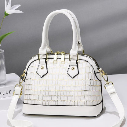 Street-Chic Crossbody Handbag PU Patent Leather Shell