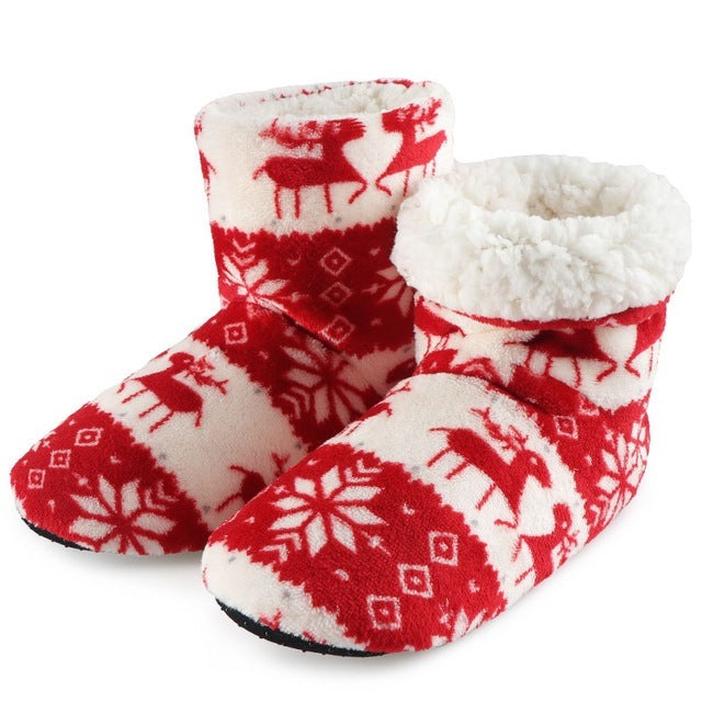 Winter Fur Slippers for Women – Cozy Indoor Holiday Footwear