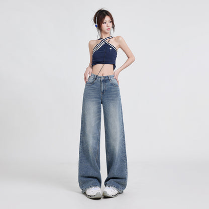 High Waist Baggy Jeans Straight Leg Korean Fashion For Women