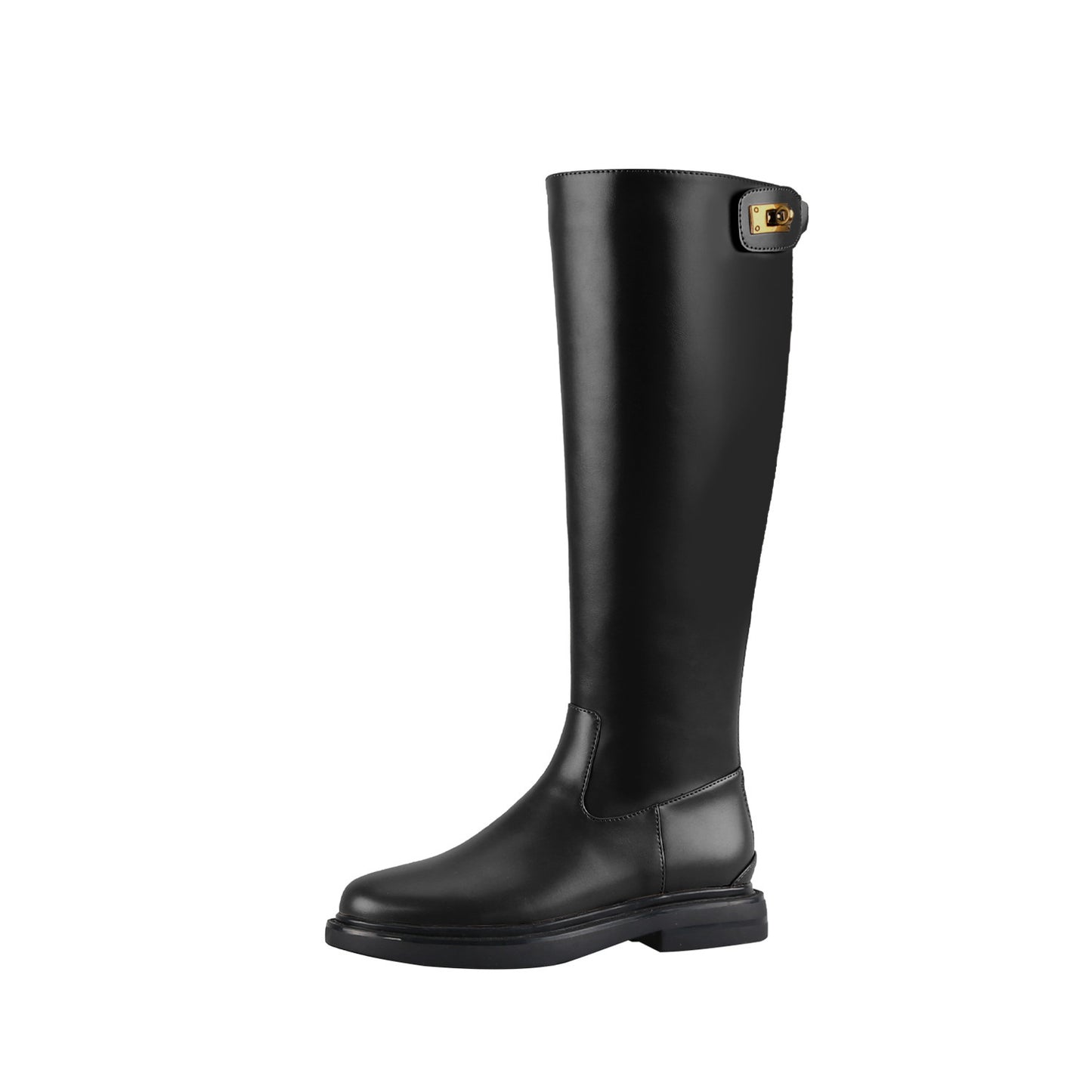 Women’s Knee High Boots | Thick Heel Waterproof Microfiber Leather Winter Boots