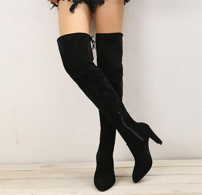Synthetic Leather Long Over The Knee High Boots