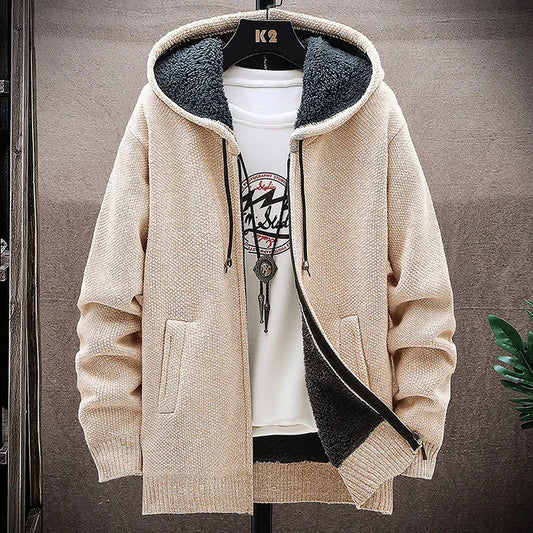 Long Sweater Coats For Men New Fashion 2025 Spring Mens Hoodies Jacket Casual Knitted Sweater Male Cardigan Outerwear