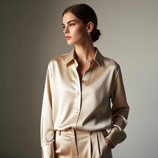 Sophisticated Professionalism: Elegant Plus-Size Autumn-Winter Blouse