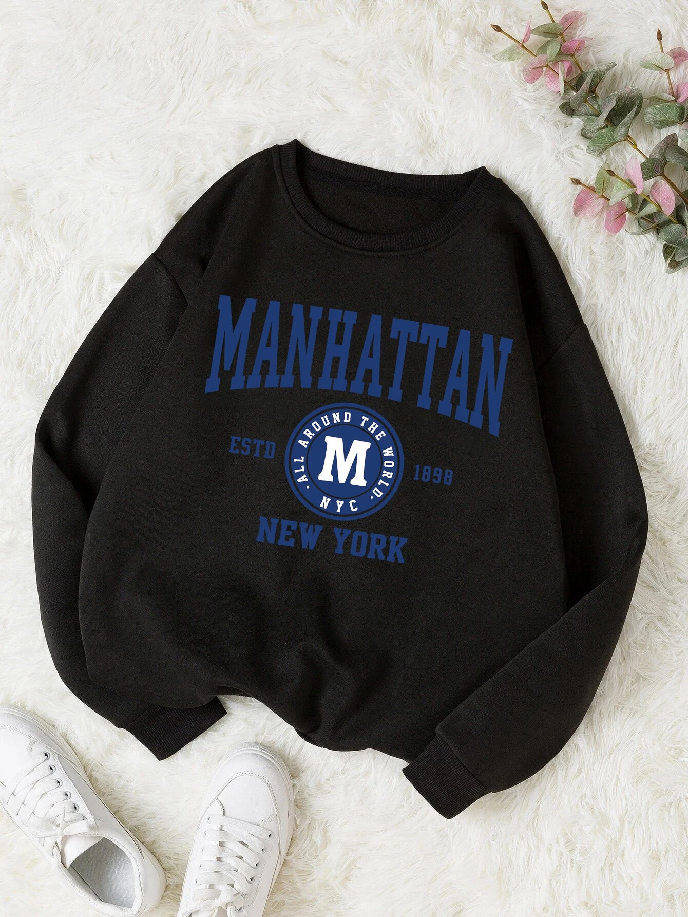 Manhattan New York Printed Crew Neck Sweatshirts