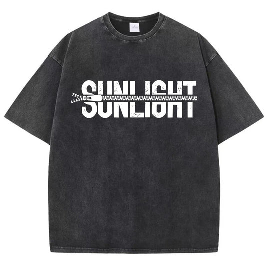 Feel the Warmth in Style Sunlight Print Tee – Women’s Casual Cotton T-Shirt, Summer Street Style Outfit