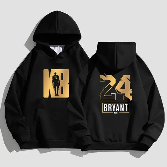Kobe Bryant Basketball Hoodie – Cartoon Print Casual Pullover for Sports Fans