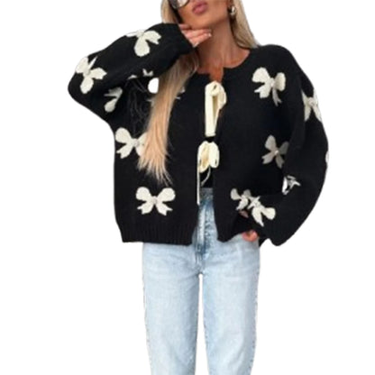 Trendy Front Tie Knitted Cardigan Sweaters