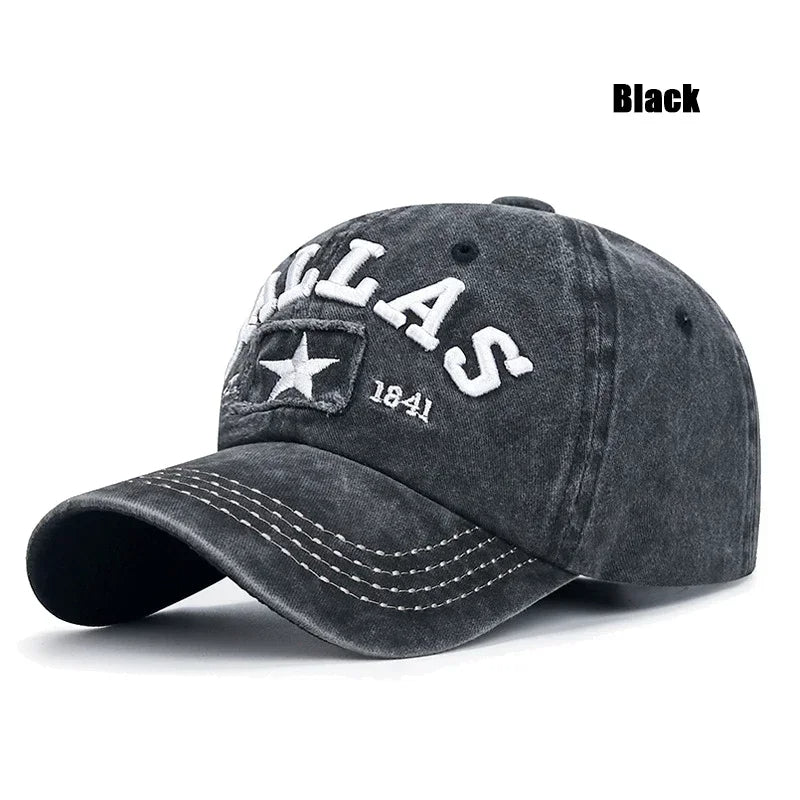 Unisex DALLAS 3D Embroidered Baseball Cap – Snapback Sun Hat, Classic Dad Cap Streetwear