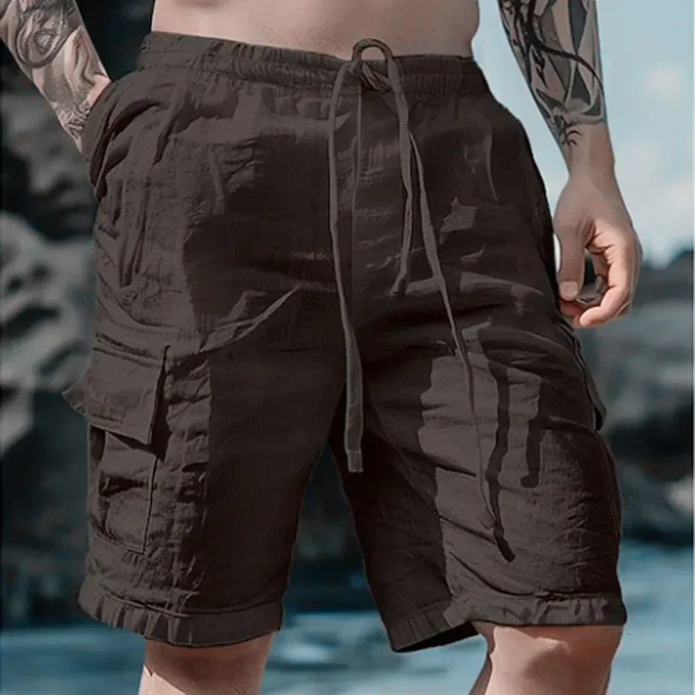 Men’s Loose Cargo Shorts – Casual Streetwear with Pockets for Beach & Sports