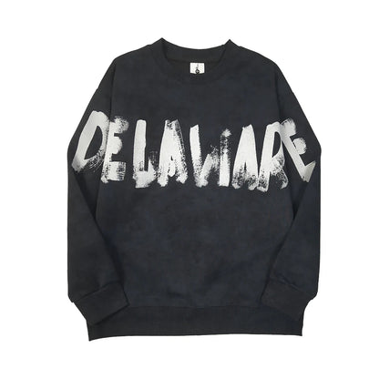 Men’s Graphic Crewneck Sweatshirt – Loose Cotton-Poly Pullover