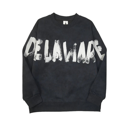 Men’s Graphic Crewneck Sweatshirt – Loose Cotton-Poly Pullover