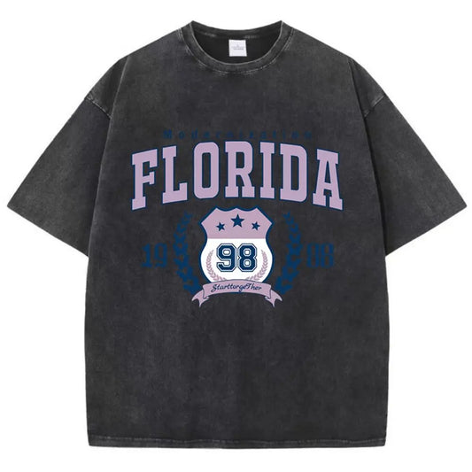 Florida 1988 Printed Tee – Women’s Retro Cotton T-Shirt, Casual Summer Street Style Outfit