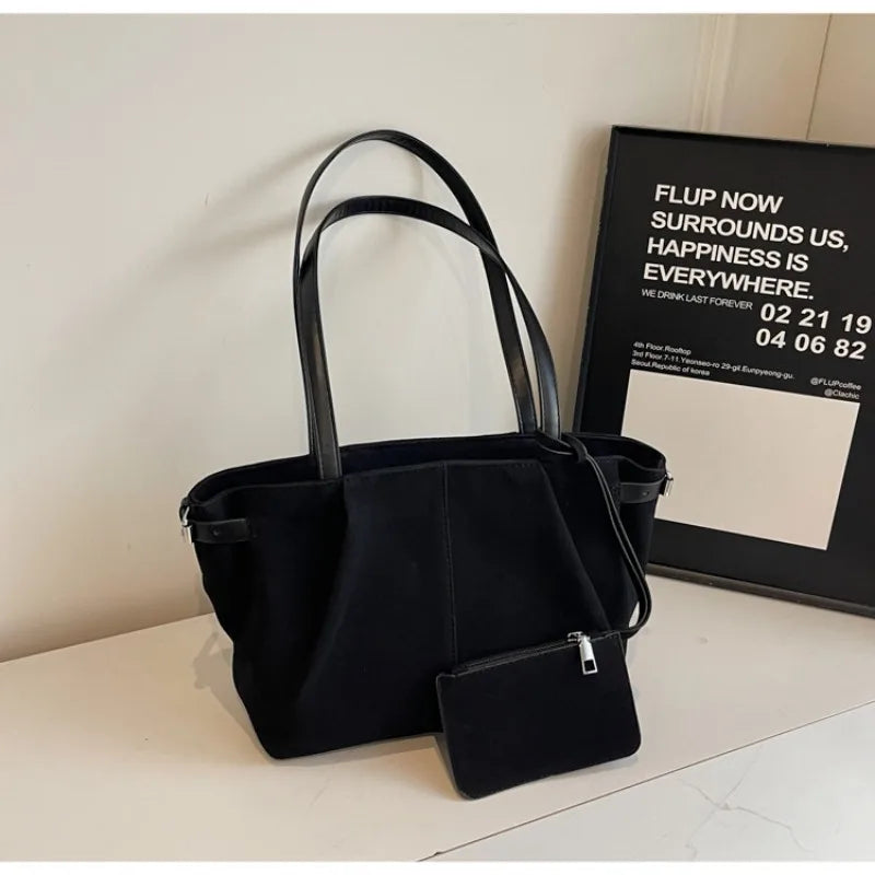 Urban-Inspired PU Suede Tote Bag Minimalist Chic