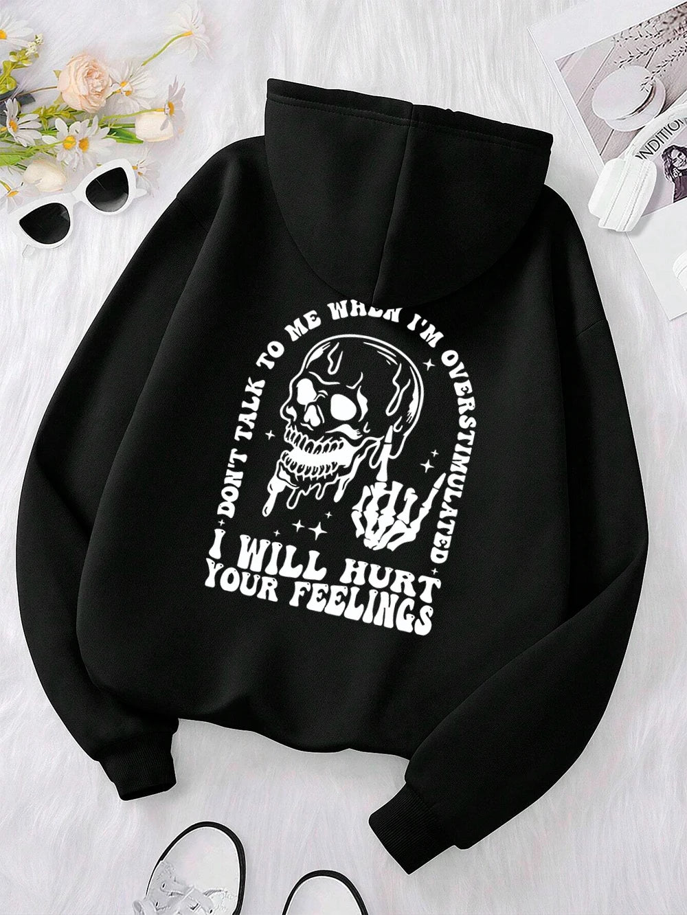 I Will Hurt Your Feelings Printed Funny Graphic Hoodies