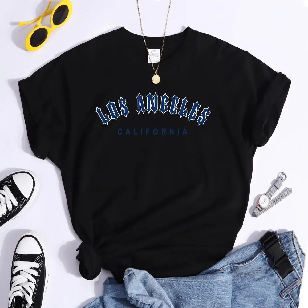 Life Is Beginning Los Angeles California Printed Cool T Shirts