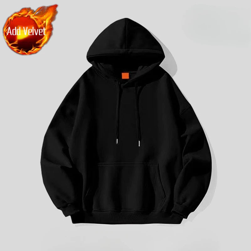 Full Cotton Soft Plain Colors Warm Hoodies